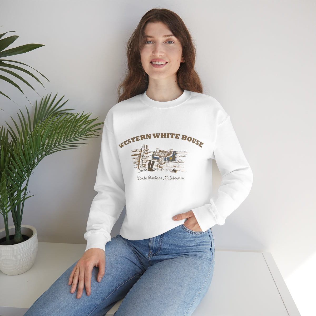 President Reagan- Western White House - Unisex Heavy Blend™ Crewneck Sweatshirt