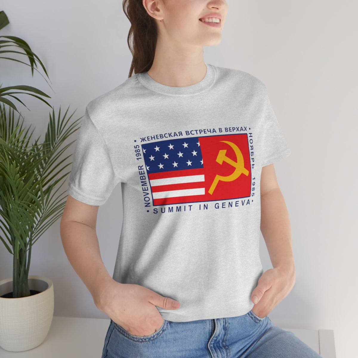 President Reagan - Geneva Summit Unisex Jersey Short Sleeve Tee