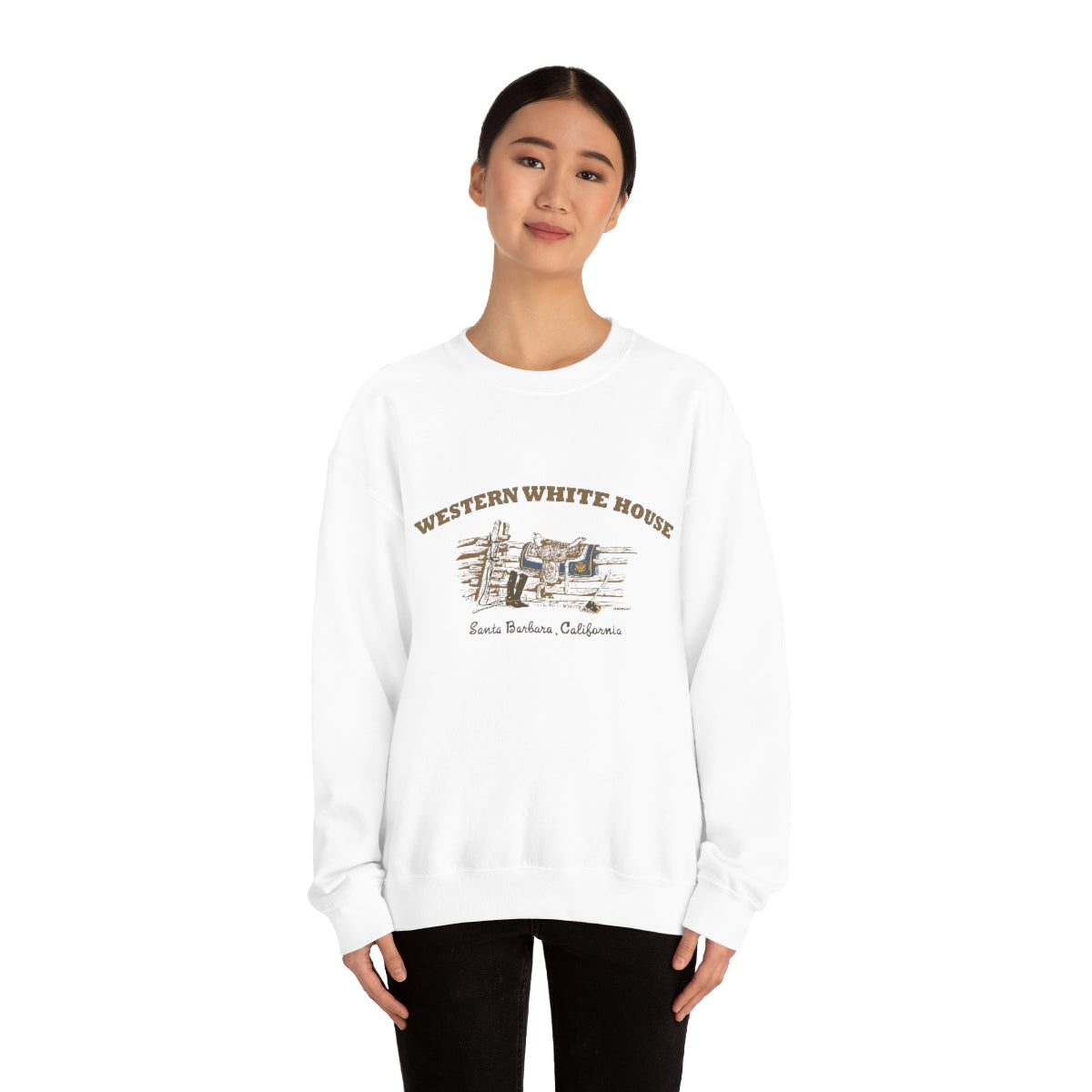 President Reagan- Western White House - Unisex Heavy Blend™ Crewneck Sweatshirt