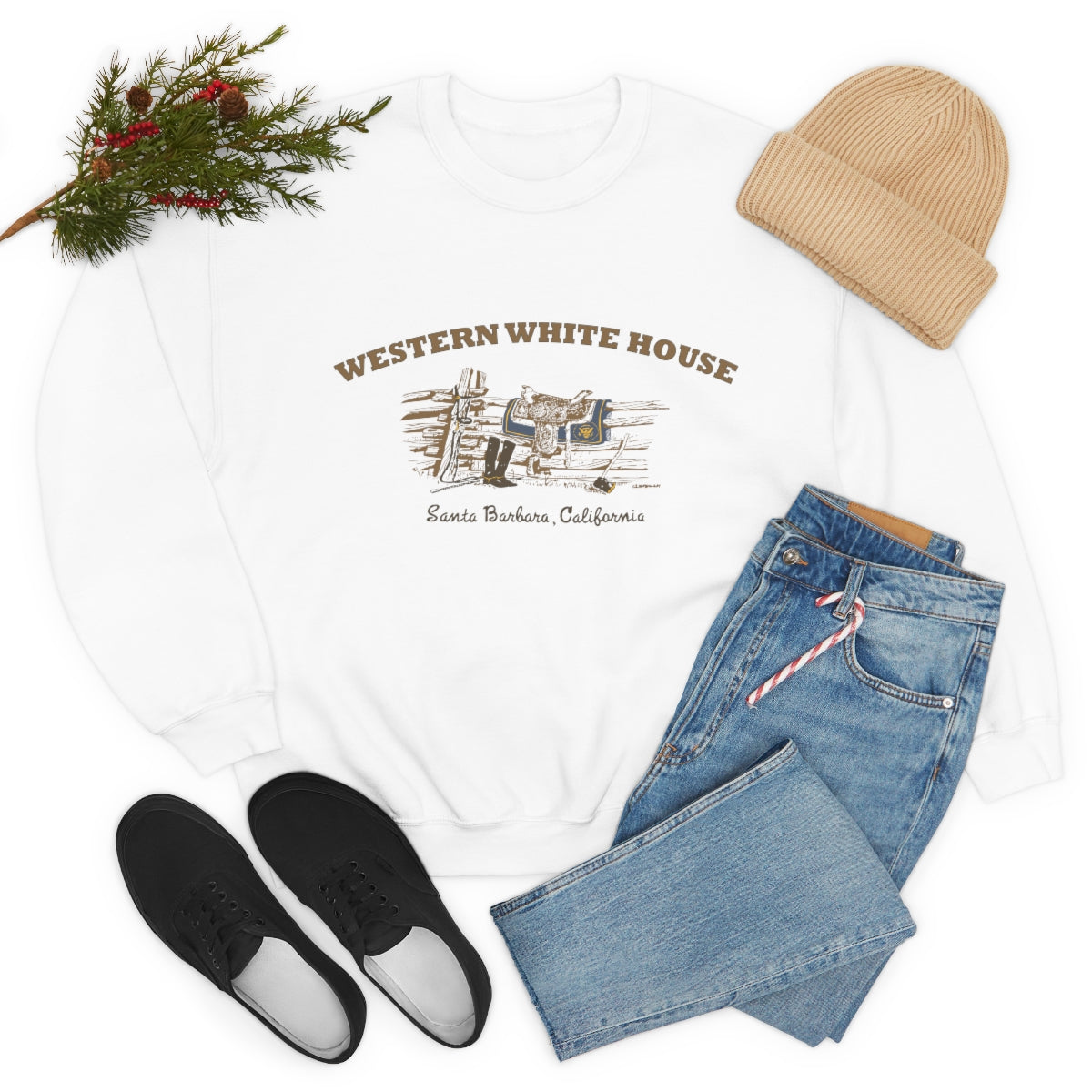 President Reagan- Western White House - Unisex Heavy Blend™ Crewneck Sweatshirt