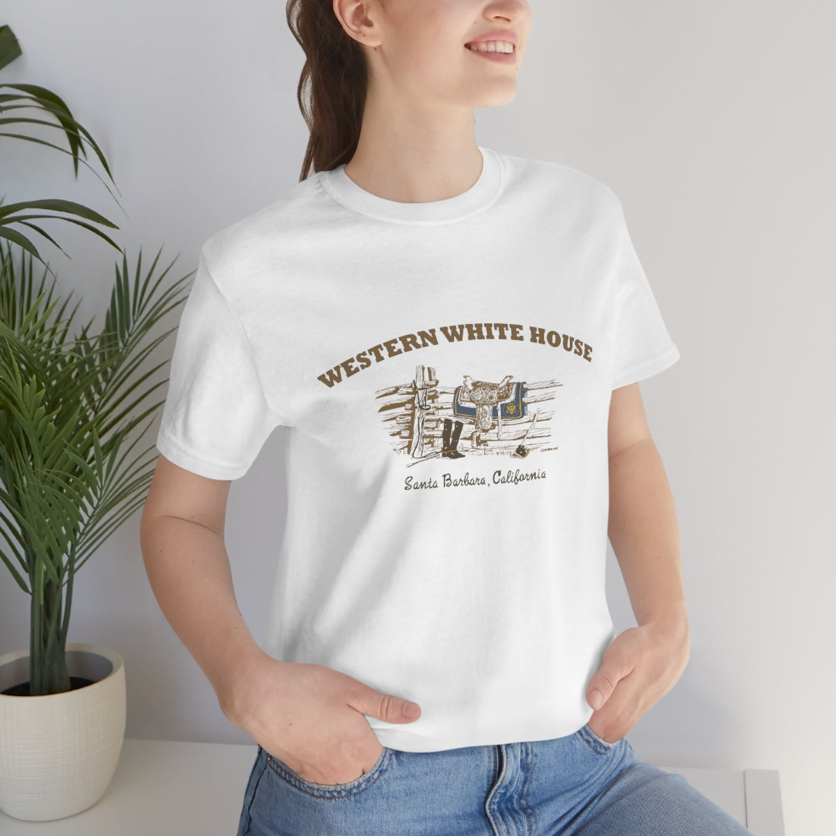 President Reagan - Western White House Unisex Jersey Short Sleeve Tee