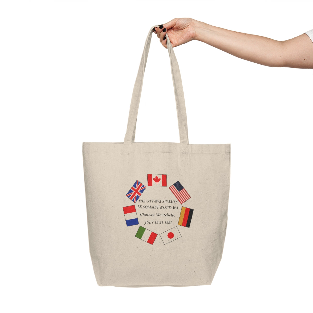 President Reagan - Ottawa Summit Canvas Shopping Tote