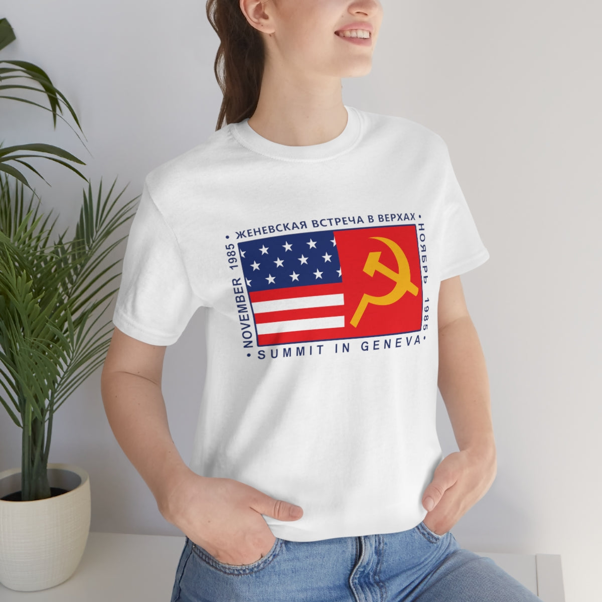 President Reagan - Geneva Summit Unisex Jersey Short Sleeve Tee