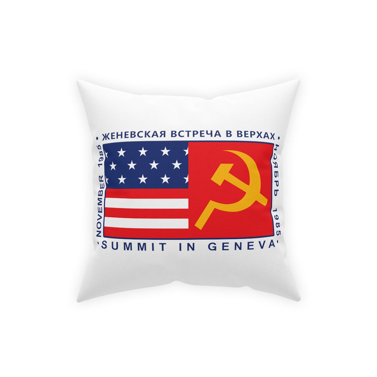 President Reagan - Geneva Summit Broadcloth Pillow