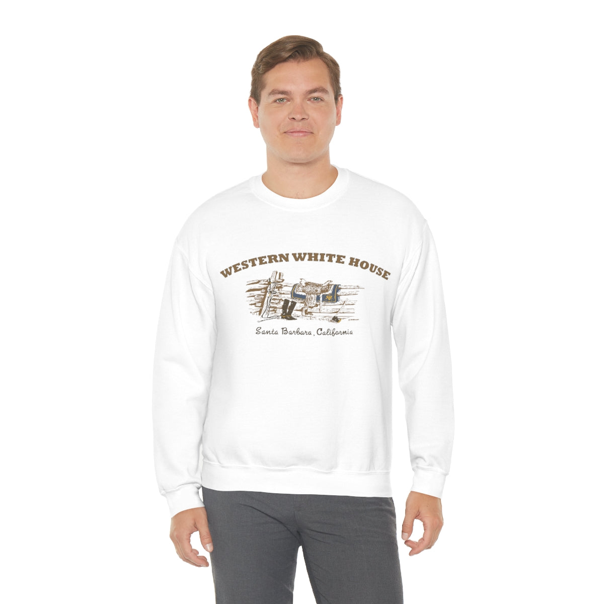 President Reagan- Western White House - Unisex Heavy Blend™ Crewneck Sweatshirt