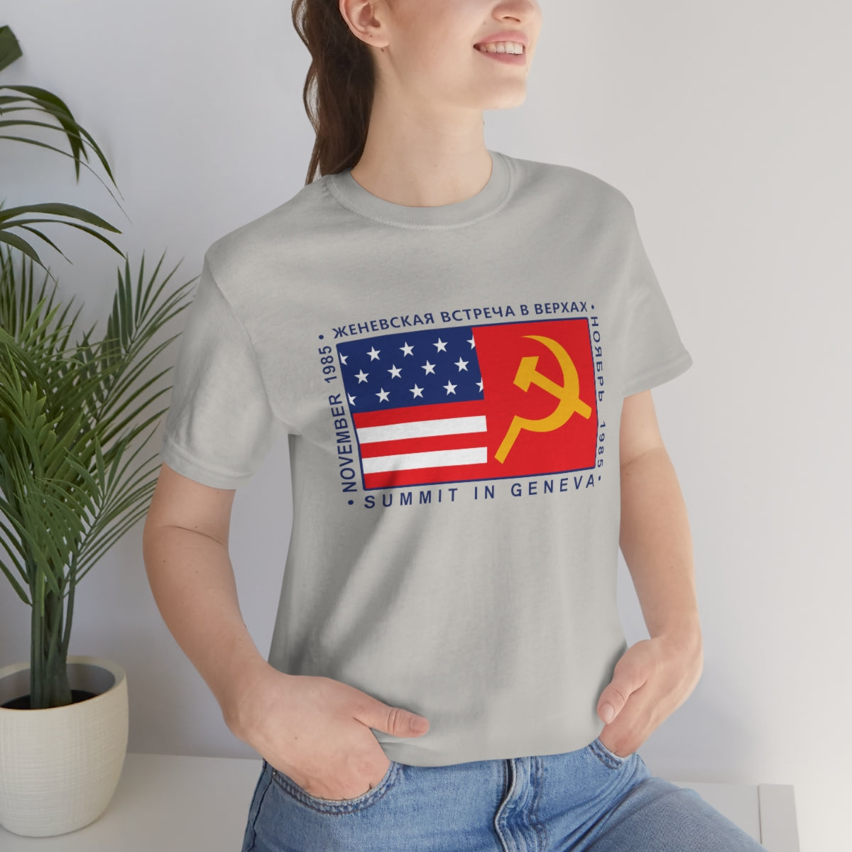 President Reagan - Geneva Summit Unisex Jersey Short Sleeve Tee