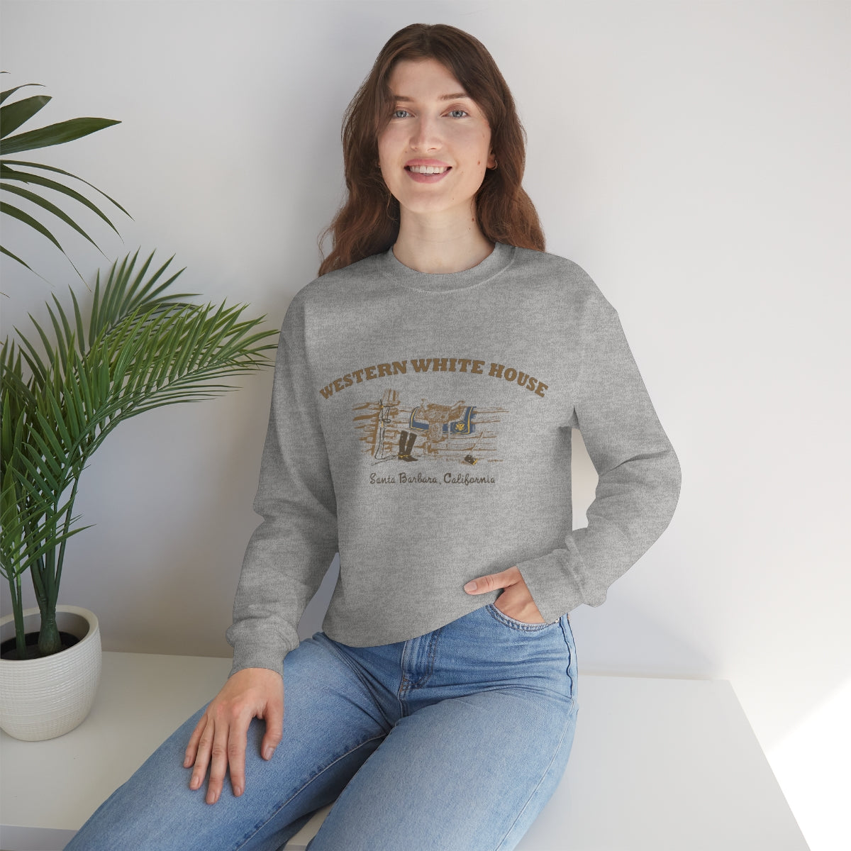 President Reagan- Western White House - Unisex Heavy Blend™ Crewneck Sweatshirt