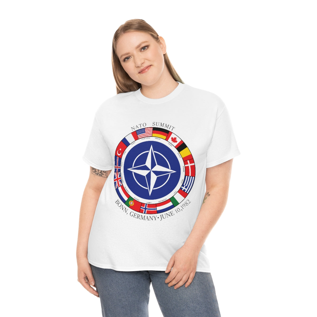 President Reagan - NATO Unisex Heavy Cotton Tee