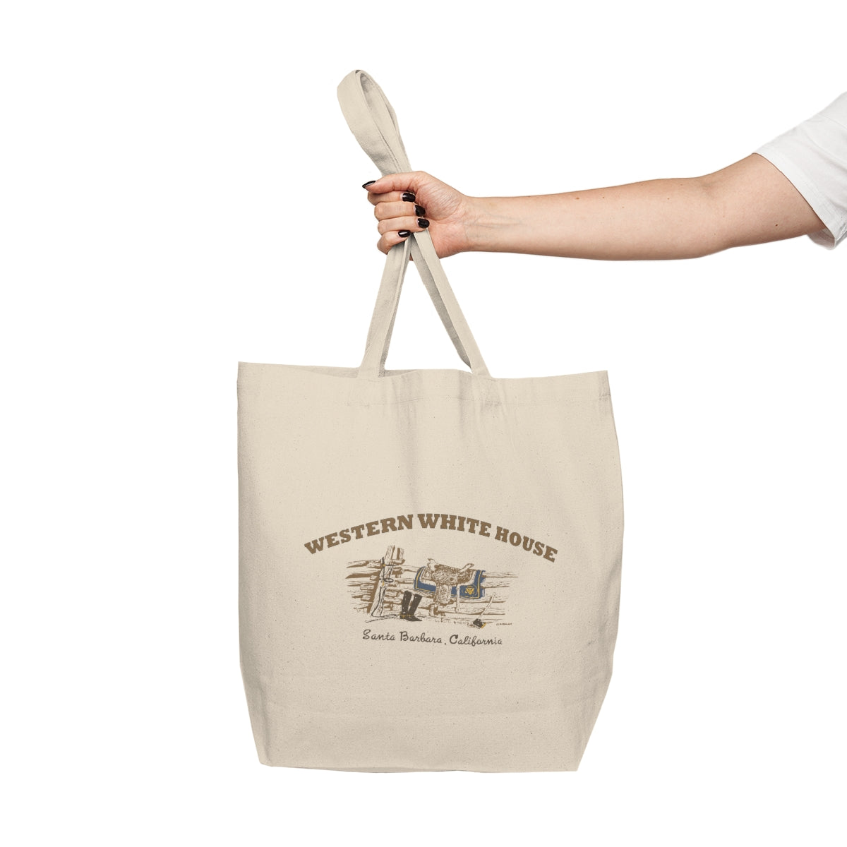 President Reagan - Western White House Canvas Shopping Tote