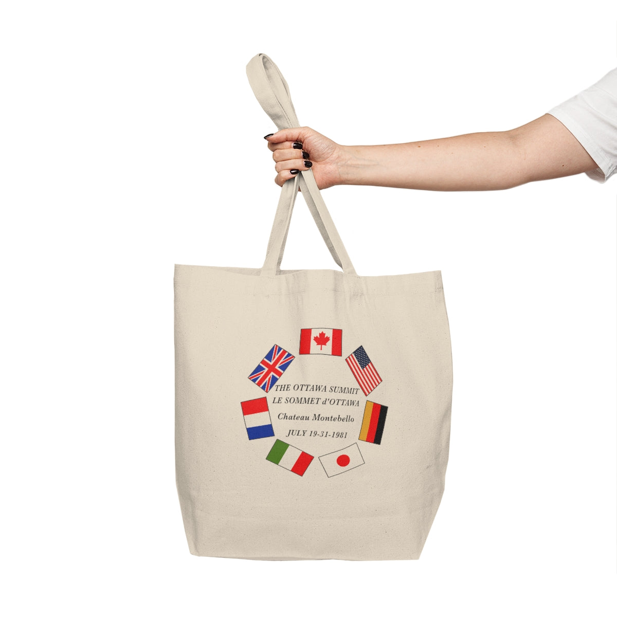 President Reagan - Ottawa Summit Canvas Shopping Tote