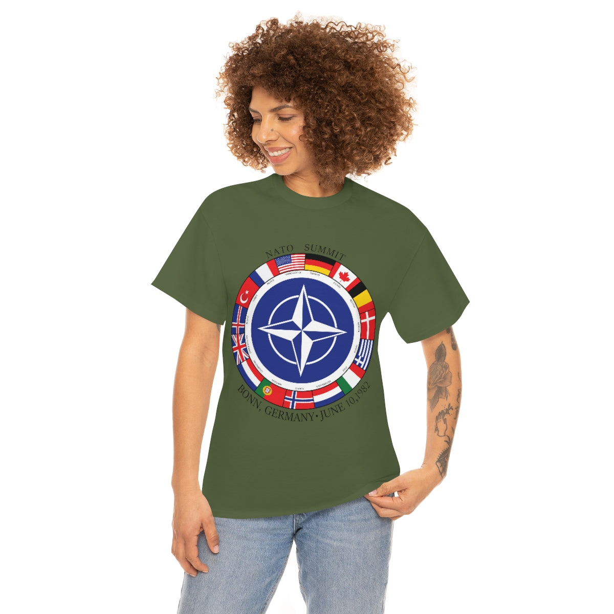 President Reagan - NATO Unisex Heavy Cotton Tee