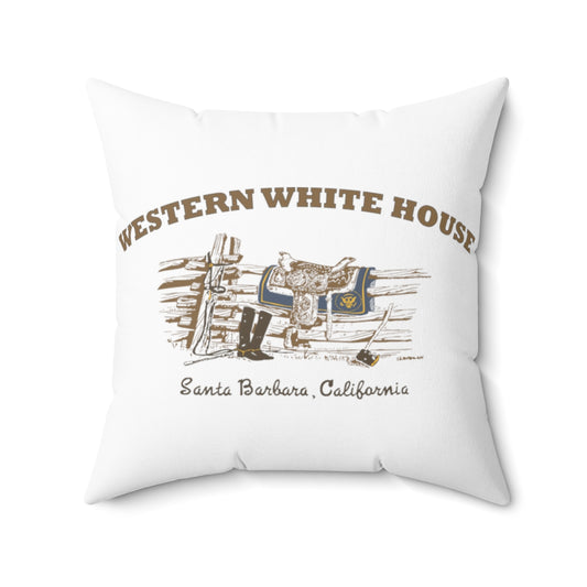 President Reagan - Western White House Spun Polyester Square Pillow