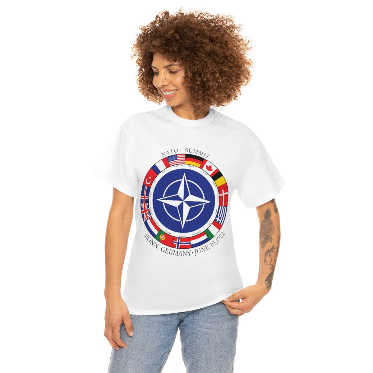 President Reagan - NATO Unisex Heavy Cotton Tee